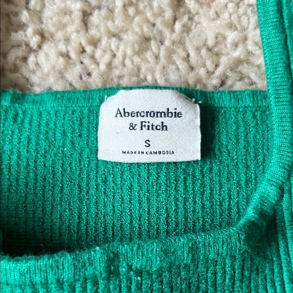 Abercrombie Green Ribbed Knit Top - Picture 2 of 2